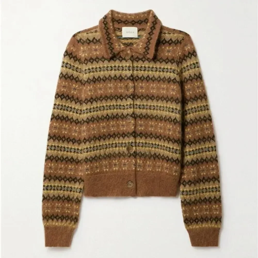 EUC $398 Dôen Natia Fairisle Cardigan Sweater - Picture 4 of 9